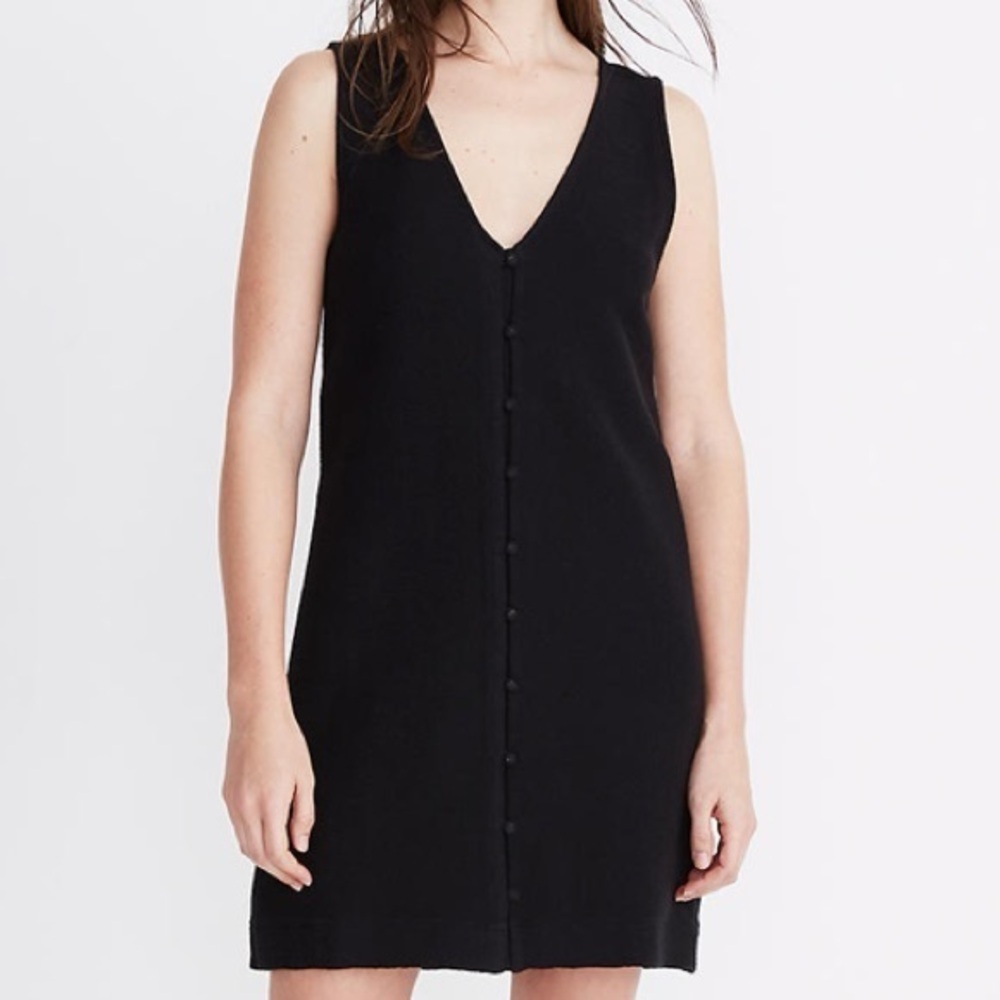 Madewell Texture & Thread Button-Front Tank Dress size medium